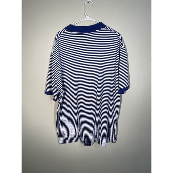Polo Ralph Lauren Men's Shirt Classic Logo Size 2XLT Blue White Striped - Picture 5 of 8